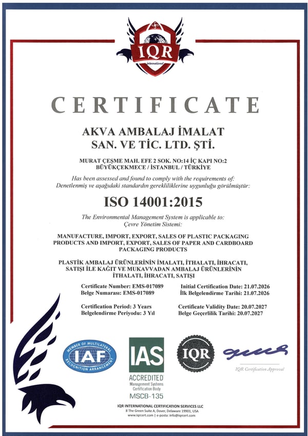 ISO 14001:2015 Çevre Yönetim Sistemi